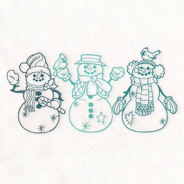 Storybook Christmas Characters -  Snowmen - Image 2