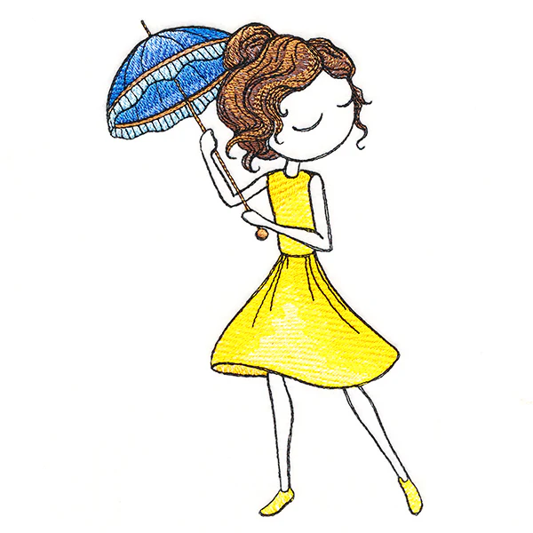 Summer Breeze Beauty with Parasol - Image 2