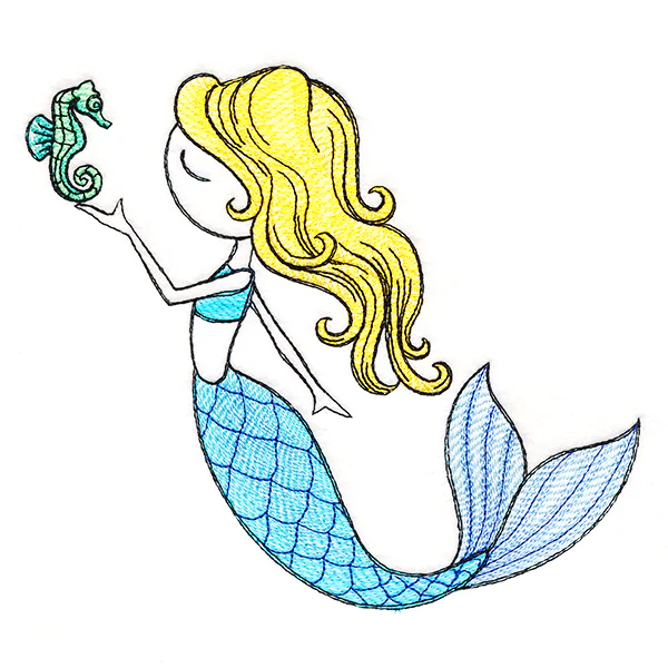 Summer Breeze Mermaid with Seahorse - Image 4