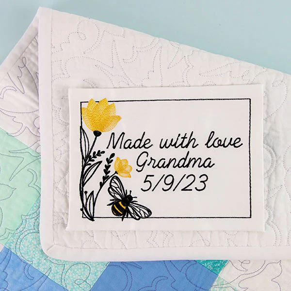 Summer Buzz Bee Quilt Label - Image 8