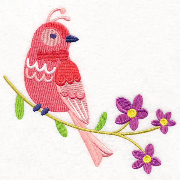Summer Fun Bird and Flowers 2
