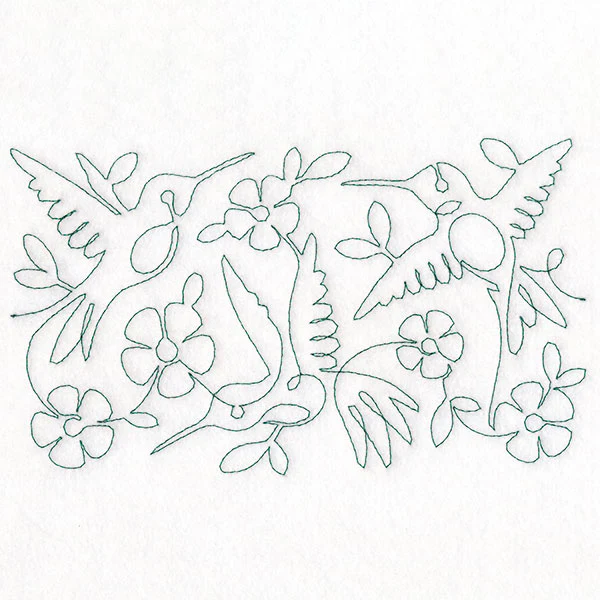 Summer Garden - Hummingbirds (Edge-to-Edge Quilting) - Image 4