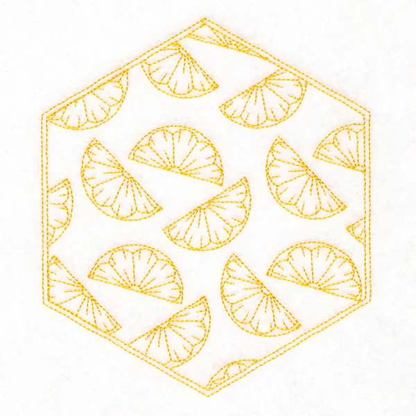 Sweet Fruit Quilt Hexagon - Lemon Slices - Image 5