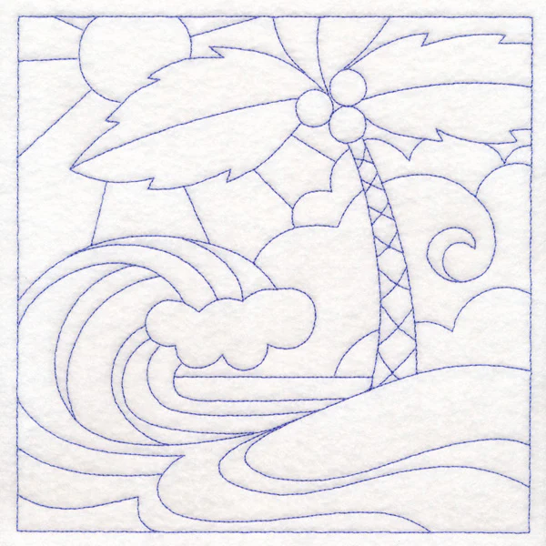 Summer Quilting - Beach (Double Run)