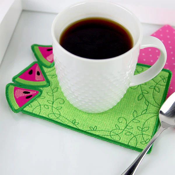 Summer Watermelon Mug Rug (In-the-Hoop) - Image 6