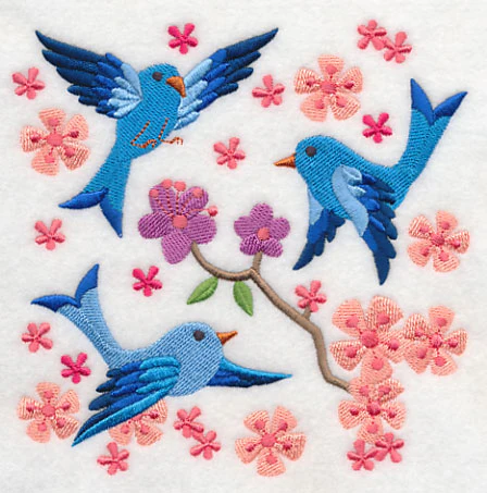 Summertime Bluebirds and Blooms 5 - Image 3