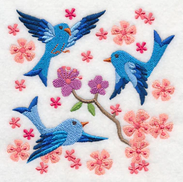 Summertime Bluebirds and Blooms 5 - Image 4