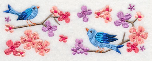 Summertime Bluebirds and Blooms Border - Image 2