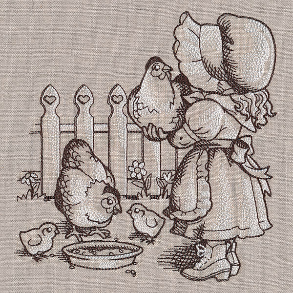 Sunbonnet Sue Farming Chickens - Image 3