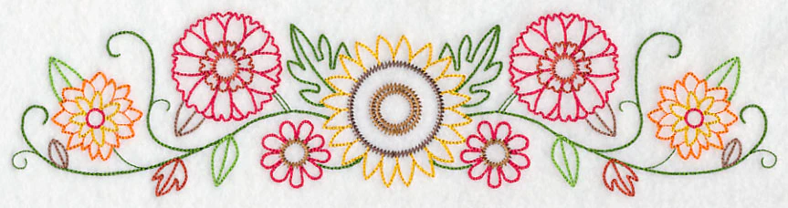 Sunny Autumn Border (Vintage)