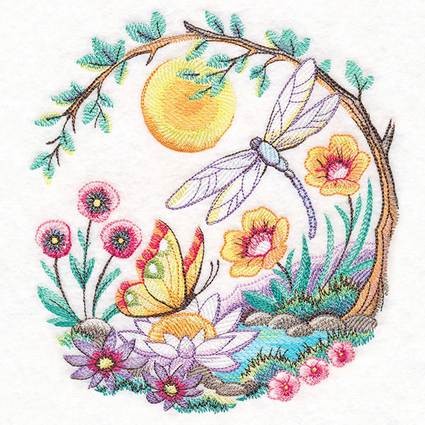 Sunset Glade Dragonfly and Butterfly Wreath - Image 3
