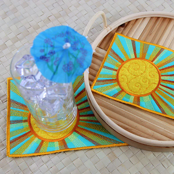 Sunshine & Stitches Mug Rug (In-the-Hoop) - Image 6