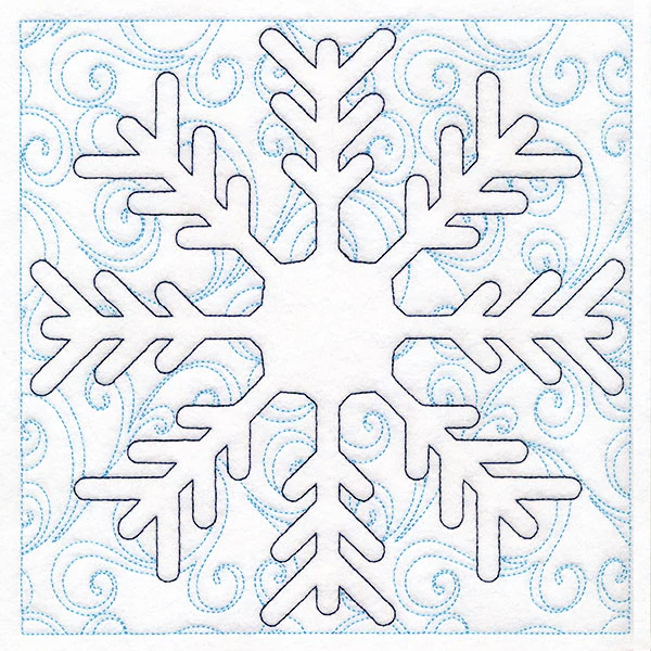 Surrounded by Swirls of Magic Christmas Snowflake Quilting (Double Run)