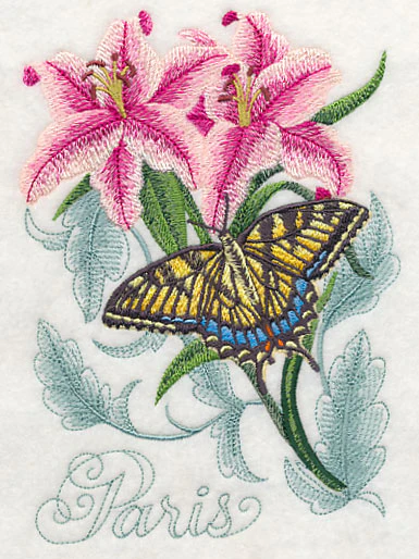 Swallowtail Butterfly and Lilies - Image 3