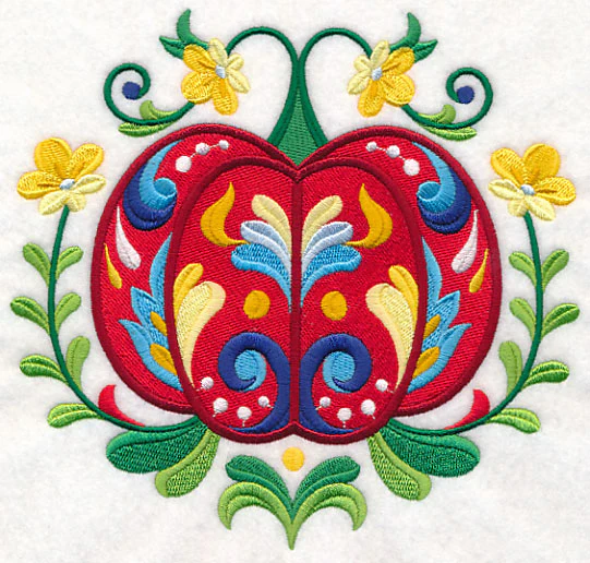 Swedish Folk Art Pumpkin