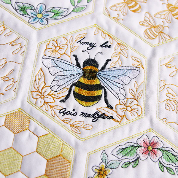 Sweet As Can Bee Quilt Hexagon 2 - Image 8
