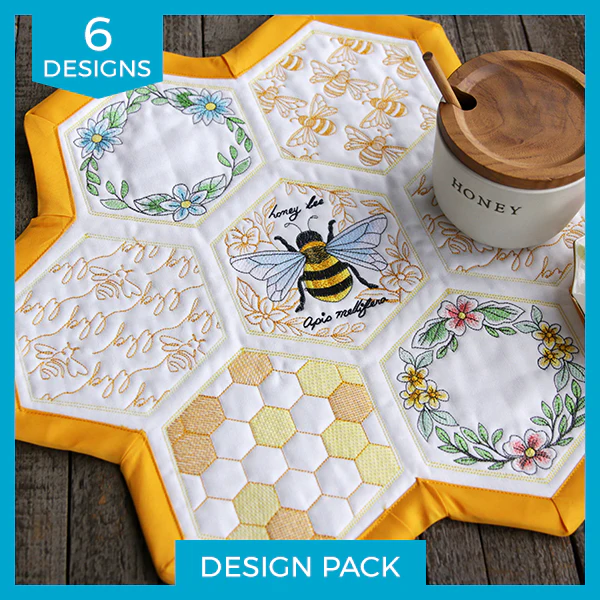 Sweet As Can Bee Quilt Hexagon Design Pack - Image 13