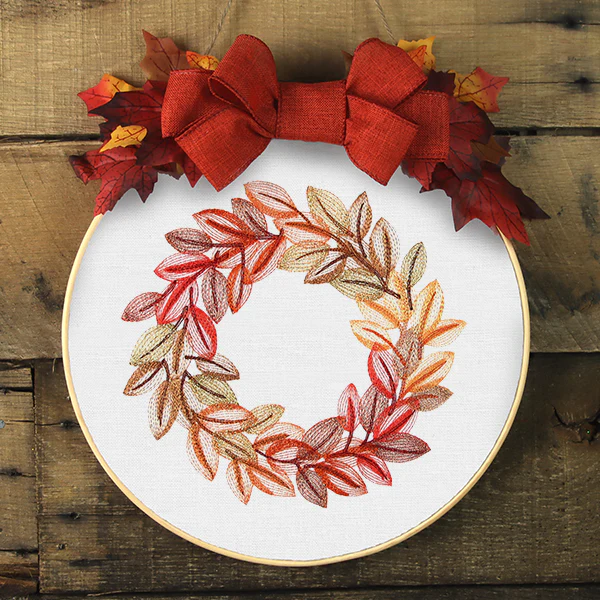 Sweet Autumn Leaves Wreath - Image 4