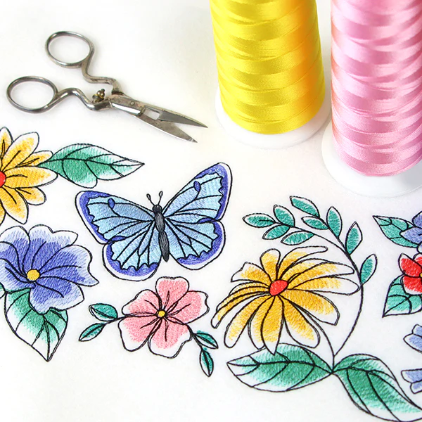 Sweet Butterfly and Blooms Border - Image 6