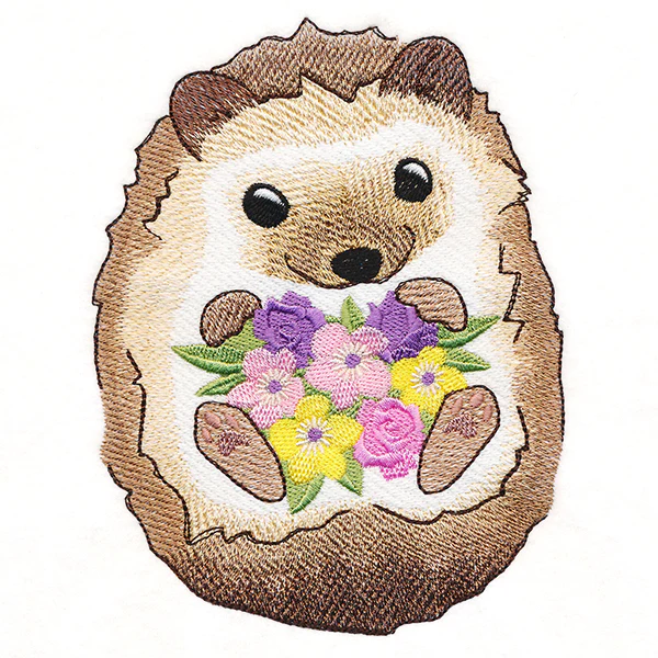 Sweet Hedgehog with Blooms - Image 2