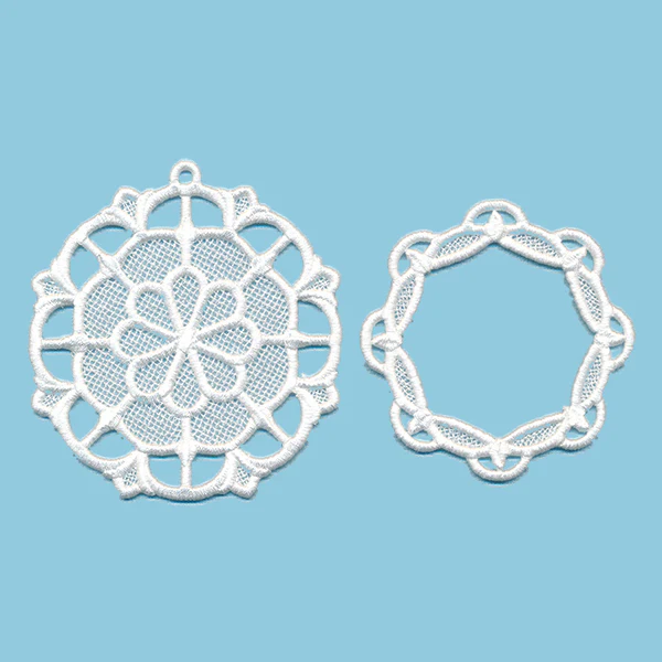 Sweet Moments Circle Frame Ornament (Lace) - Image 3
