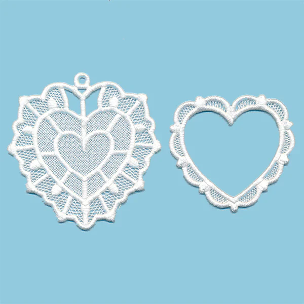 Sweet Moments Heart Frame Ornament (Lace) - Image 4
