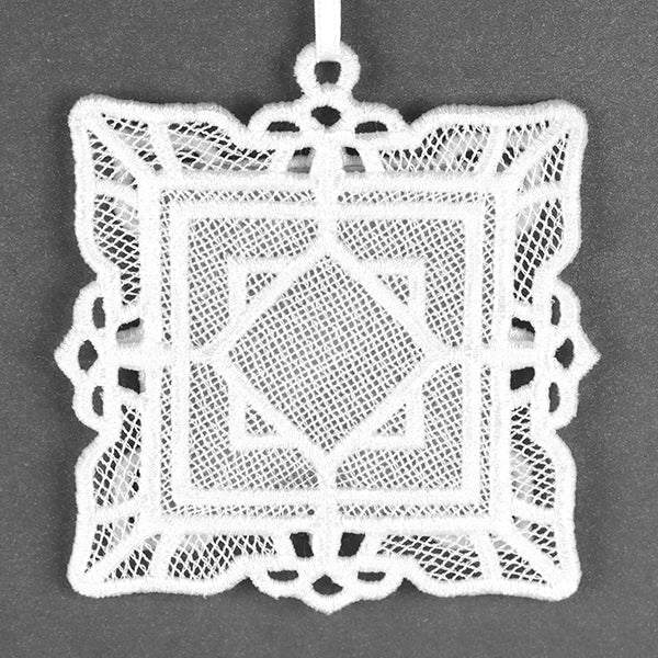 Sweet Moments Square Frame Ornament (Lace) - Image 2
