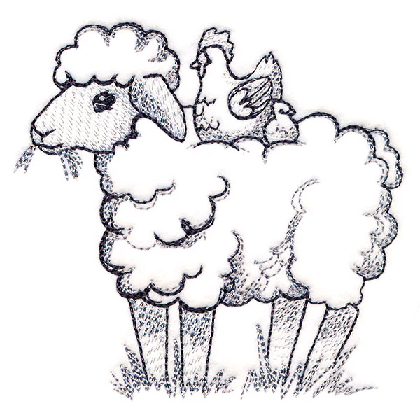 Sweet Sheep Etching - Image 5