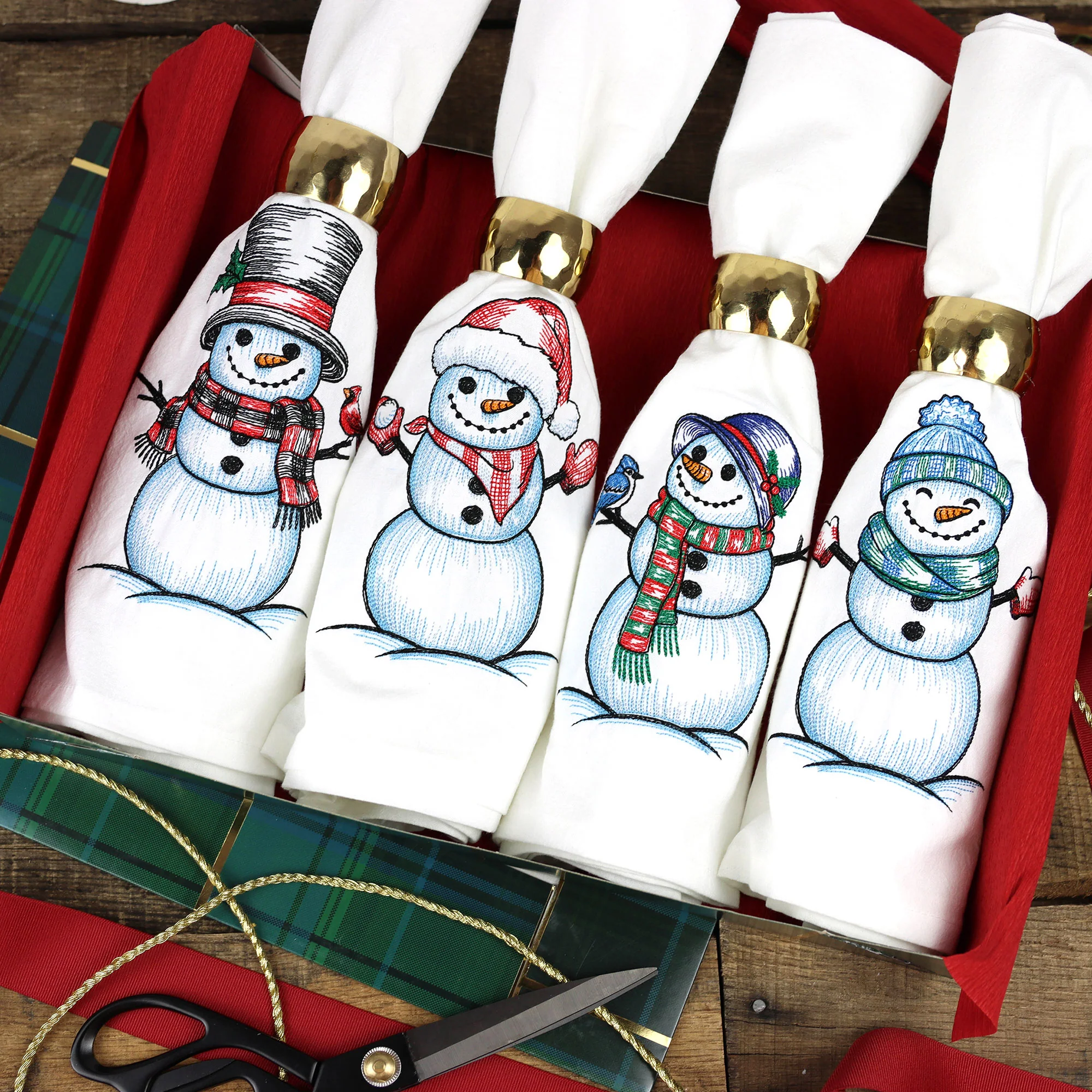 Sweet Snowman Etching and Blue Jay - Image 9