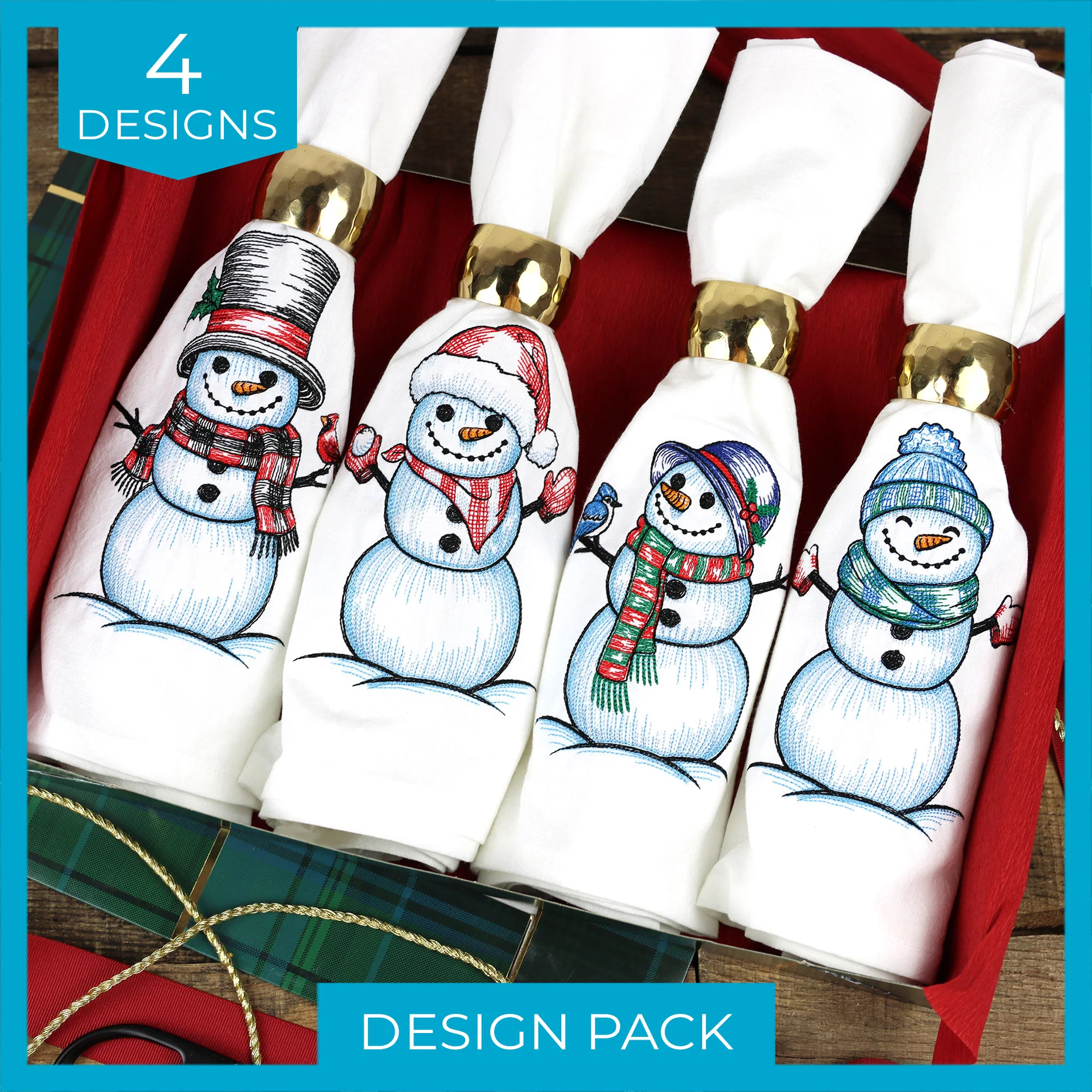 Sweet Snowman Etching Design Pack - Image 16