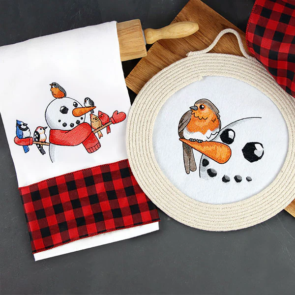 Sweet Snowman with Bird Friends - Image 8
