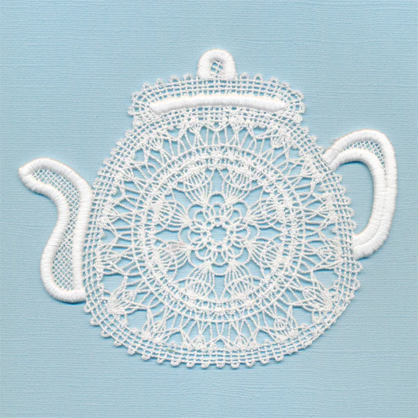 Sweet Teapot Doily (Battenburg Lace) - Image 2