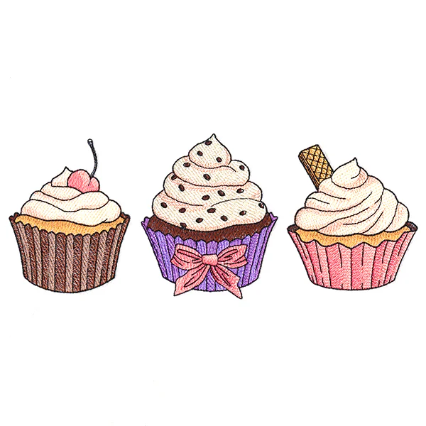 Sweet Trio of Cupcakes Border - Image 2