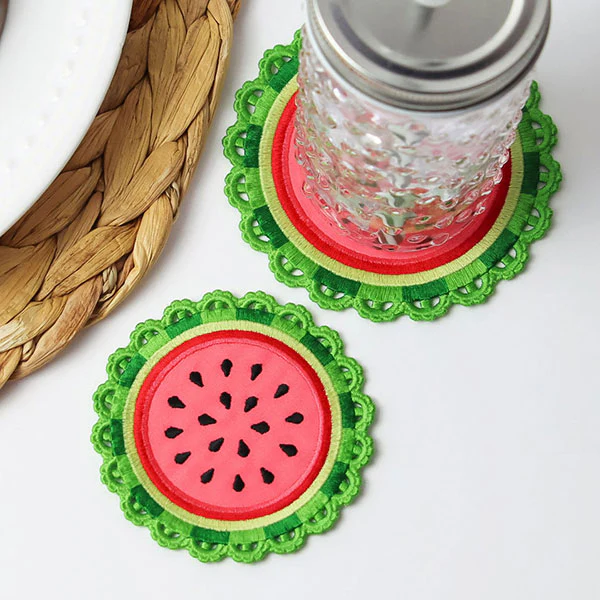 Sweet Watermelon Coaster (In-the-Hoop) - Image 6