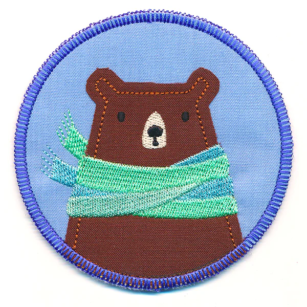 Sweet Winter Coaster - Bear with Scarf (In-the-Hoop) - Image 3