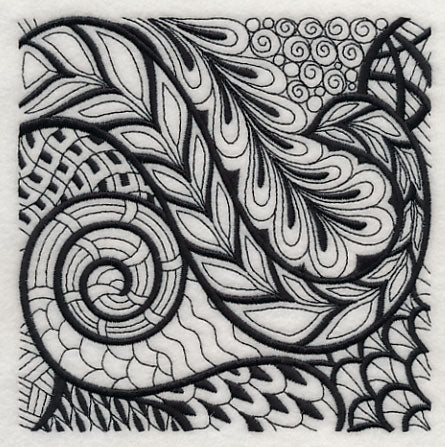 Swirling Elegance (Blackwork) - Image 3