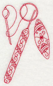 Tatting Shuttle 1 (Redwork) - Image 2