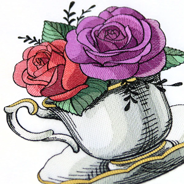 Tea Cup Rose Bouquet - Image 2