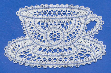 Tea Time Teacup (Battenburg Lace) - Image 3