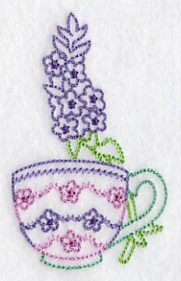 Teacup with Lavender (Vintage) - Image 3