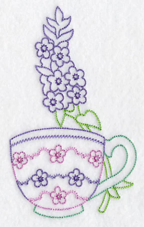 Teacup with Lavender (Vintage) - Image 4