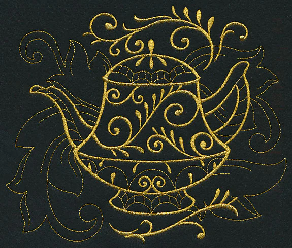 Teapot Filigree (Goldwork) - Image 5