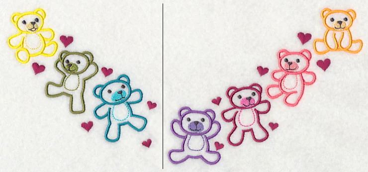 Teddy Bears Neckline (V-Neck) (Split)