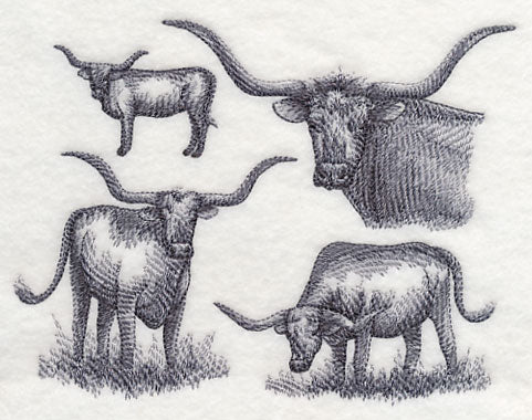 Texas Longhorn Sketch - Image 3