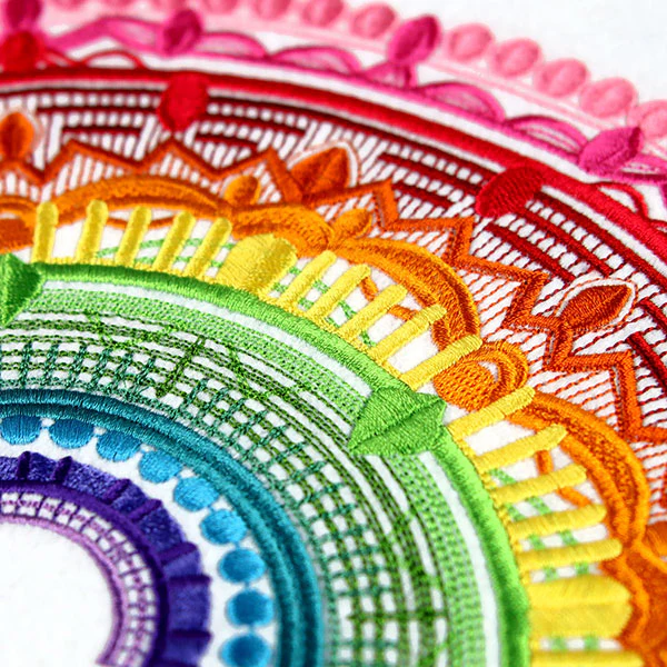 Texture and Rainbows Half Mandala - Image 6