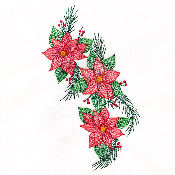 Textured Christmas Poinsettias Feature - Image 3