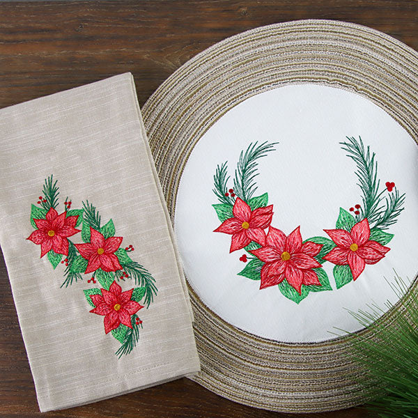 Textured Christmas Poinsettias Feature - Image 8