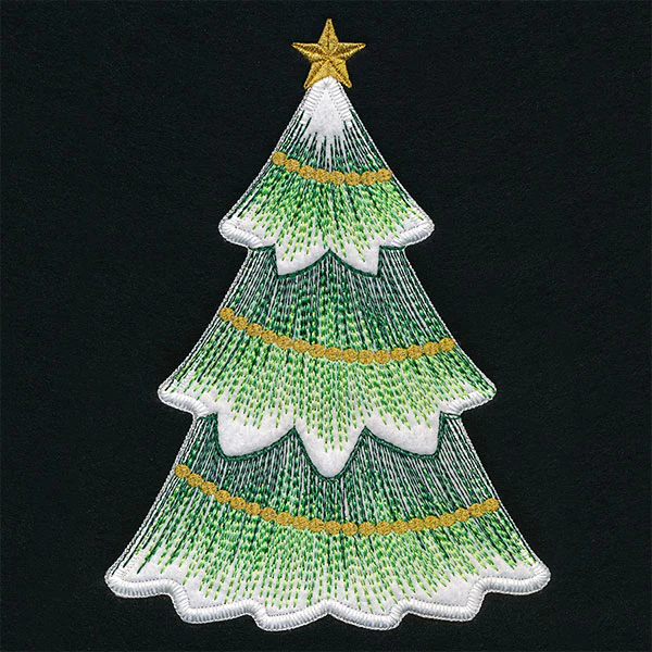 Textured & Festive Christmas Tree (Applique) - Image 7