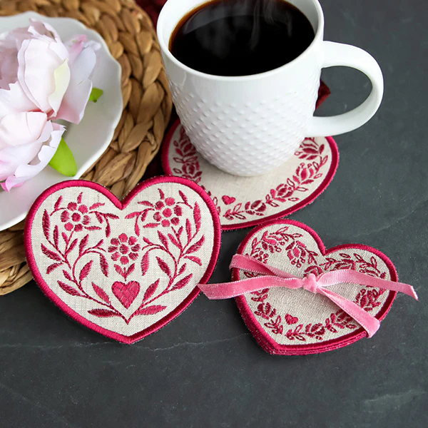 Textured Heart Coaster 2 (In-the-Hoop) - Image 8