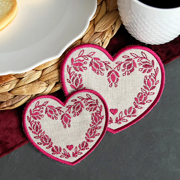Textured Heart Coaster 3 (In-the-Hoop) - Image 5